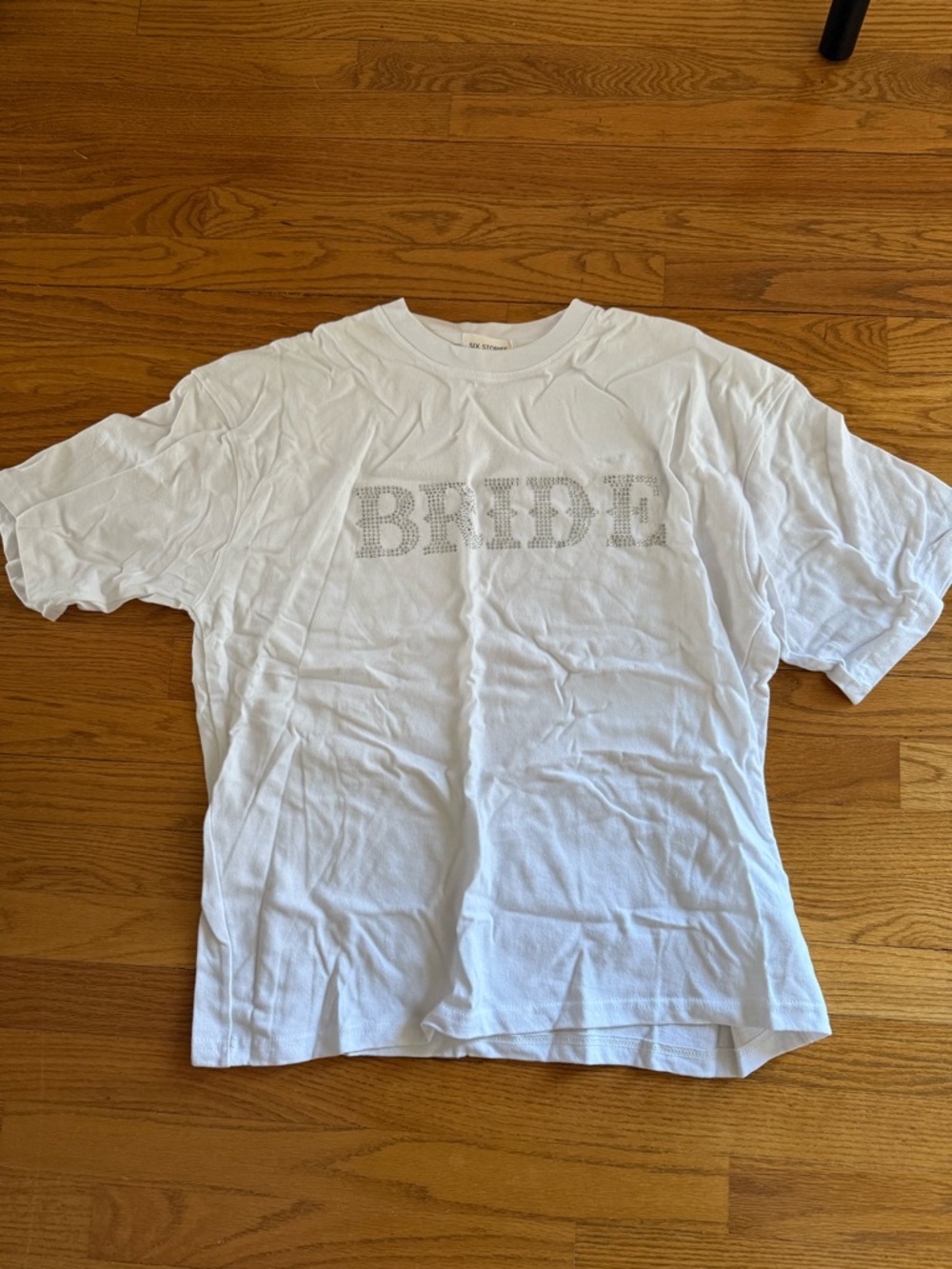 Bride Embellished White Crewneck T-Shirt